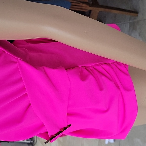 Pink Tummy Control Swimsuits with Cut Out Ruffles and Strap at Waist Size XXL - Picture 8 of 16